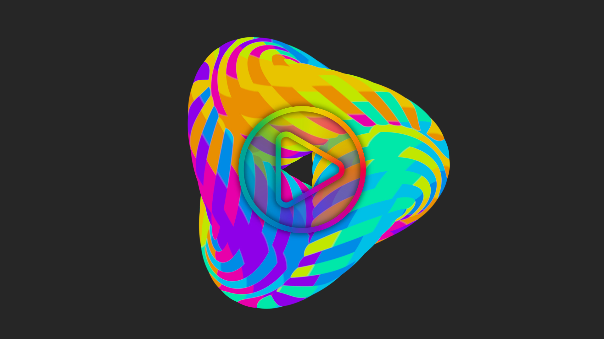 Animation Rainbow Torus Spirals 27 Phase 0 Triangle